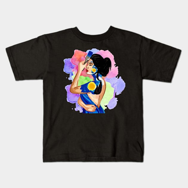 Painter's Canvas Kids T-Shirt by Art by Ergate